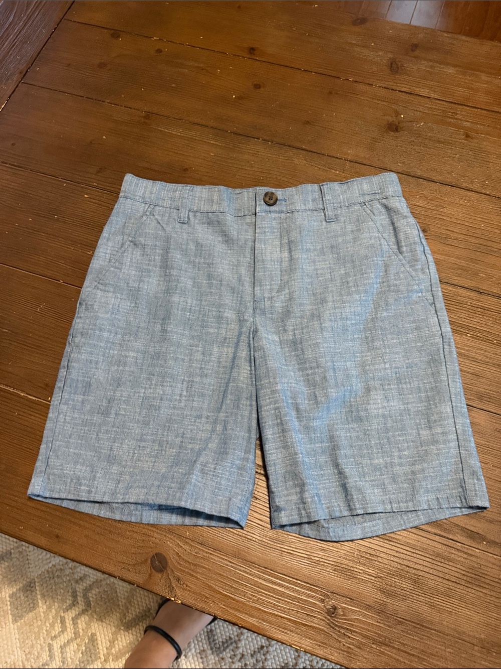 Cat & Jack Chambray Light Blue Flat-Front Kids Shorts